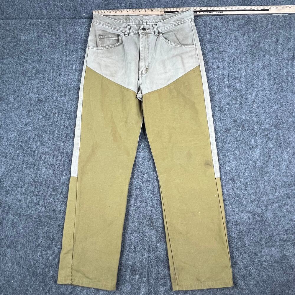 Pro‎ Gear Colorblock Work Pants Mens 34x32 Tan Gray Cotton Straight Leg Utility